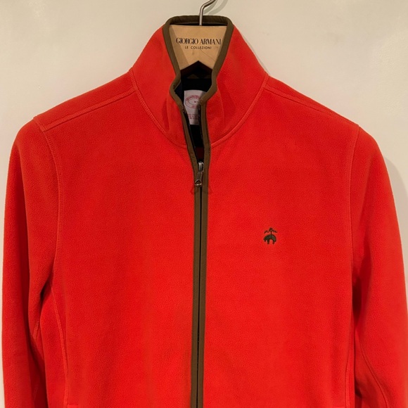 Brooks Brothers Fleece Orange Full-Zip Jacket - Picture 4 of 8